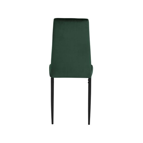 Kelly - Chaises De Salle à Manger Tapissées Ensemble De 2 En Vert Velours