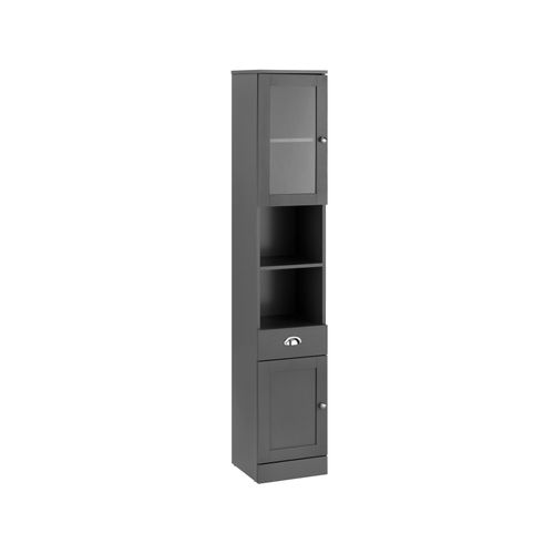 Kira-armoire Avec 2 Portes Et 1 Tiroir En Gris