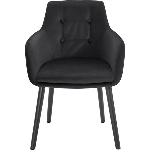 Bradford-chaises De Salle à Manger Tapissées Ensemble De 2 En Velours Noir