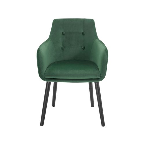 Bradford-chaises De Salle à Manger Tapissées Lot De 2 En Velours Vert Foncé