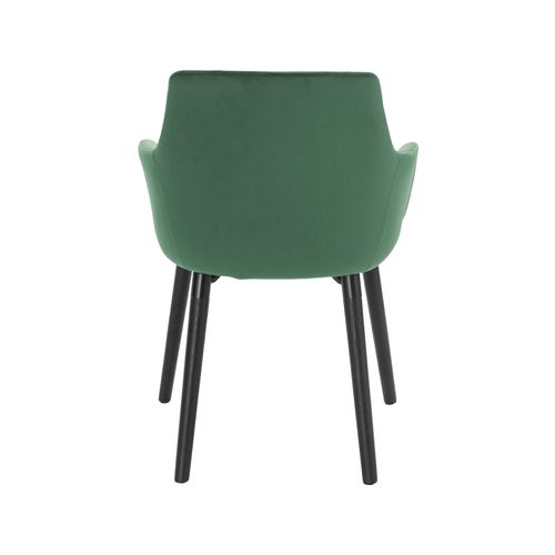 Bradford-chaises De Salle à Manger Tapissées Lot De 2 En Velours Vert Foncé