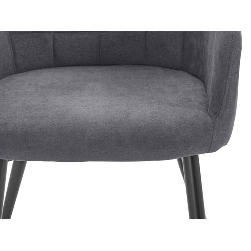 Mara-lot De 2 Fauteuils En Tissu Anthracite