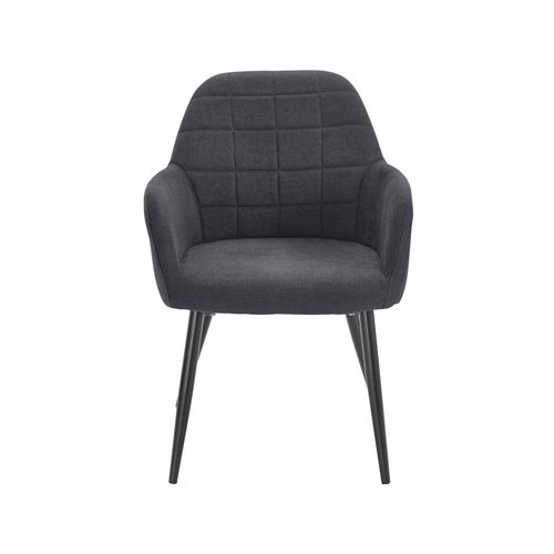 Mara-lot De 2 Fauteuils En Tissu Anthracite