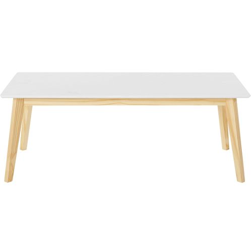 Cody-table De Salle à Manger En Mdf Blanc Et Bois