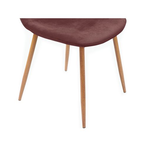 Monza - Lot De 2 Chaises De Salle à Manger En Velours Rose