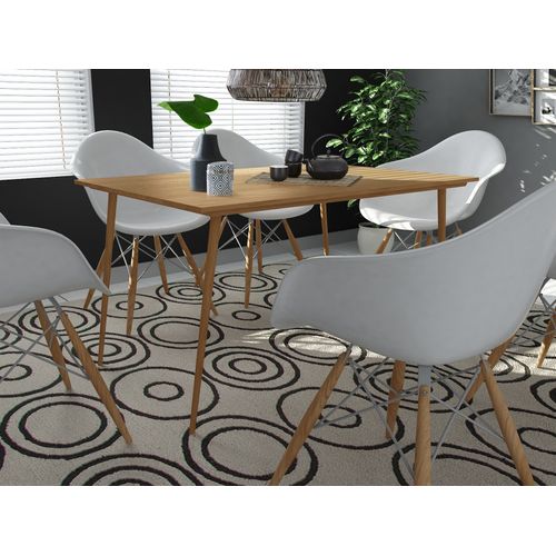 Monza - Table à Manger En Effet Bois 6 Personnes L120