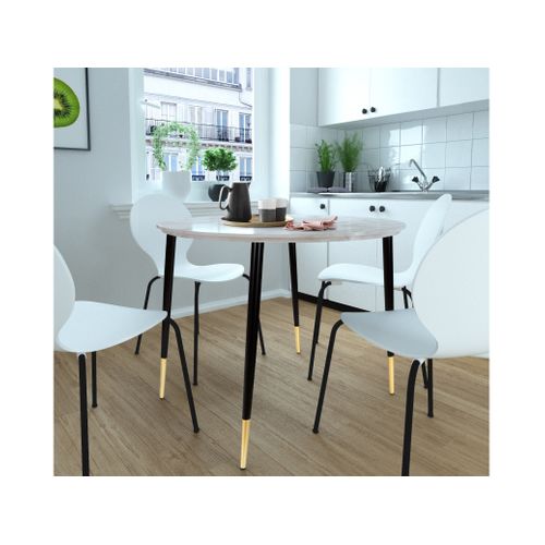 Monza - Table à Manger En Effet Marbre 4 Personnes D100