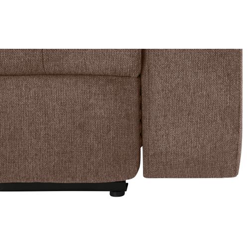 Tanaro-chaiselong Canapé 3 Places Gauche Électrique En Tissu Marron