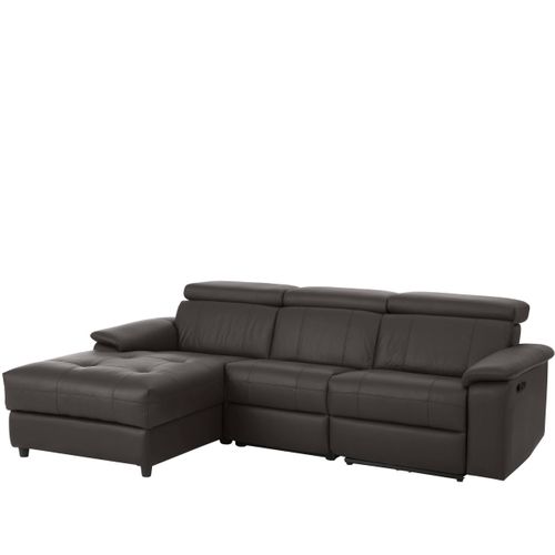 Tanaro-chaiselong Canapé 3 Places Manuel Gauche En Pu Marron