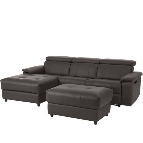 Tanaro-canapé Chaiselong 3 Places Manuel Droit En Pu Marron