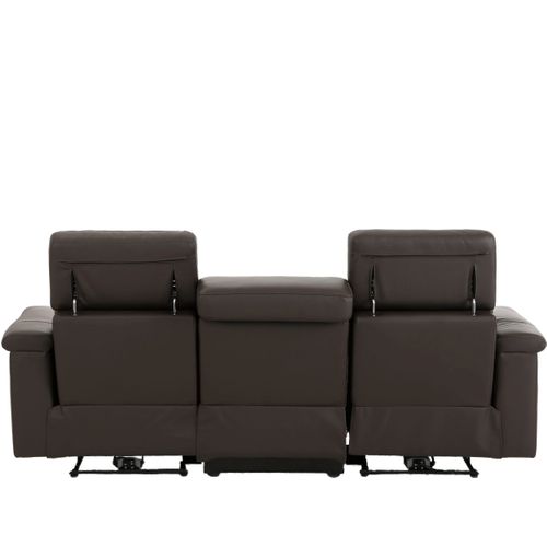 Tanaro-canapé 3 Places Avec Réglage Manuel En Pu Marron