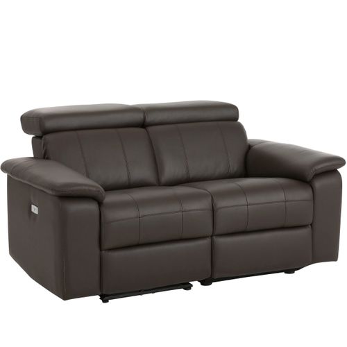 Tanaro-canapé 2 Places Avec Fonction Électrique En Pu Marron