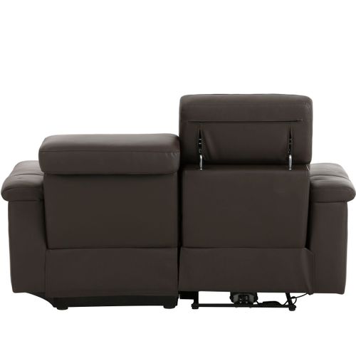 Tanaro-canapé 2 Places Avec Fonction Électrique En Pu Marron