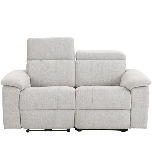 Tanaro-canapé 2 Places Avec Fonction Électrique, Revêtement En Tissu Gris