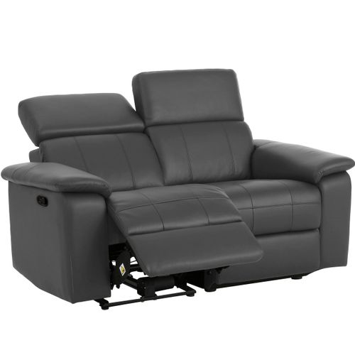 Tanaro-canapé 2 Places Avec Fonction Manuelle En Pu Gris