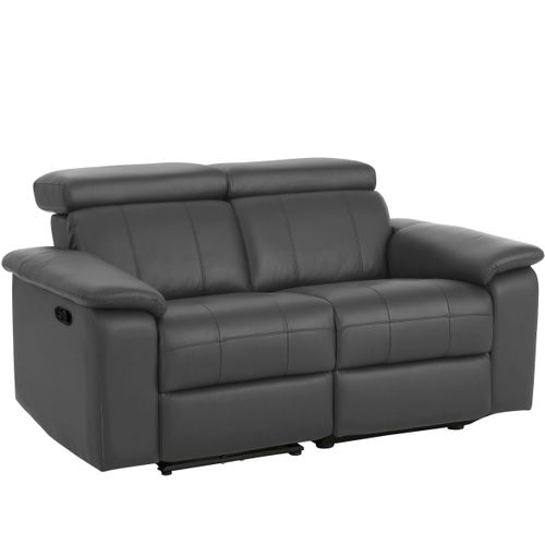 Tanaro-canapé 2 Places Avec Fonction Manuelle En Pu Gris