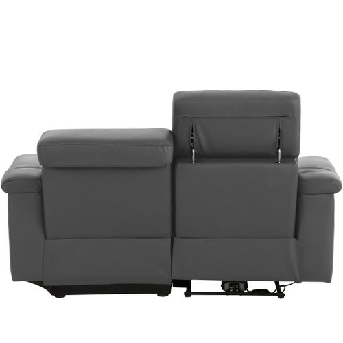 Tanaro-canapé 2 Places Avec Fonction Manuelle En Pu Gris