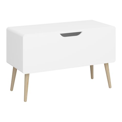 Gaia-coffre à Jouets à Un Rabat, Aspect Bois Blanc
