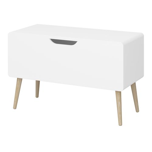 Gaia-coffre à Jouets à Un Rabat, Aspect Bois Blanc