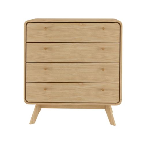 Cassie - Commode Avec 4 Tiroirs En Effet Chêne