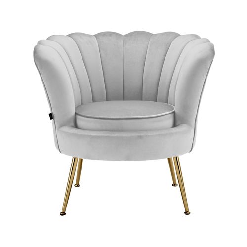 Kelsey-chaise D'appoint Tapissée En Gris Velours