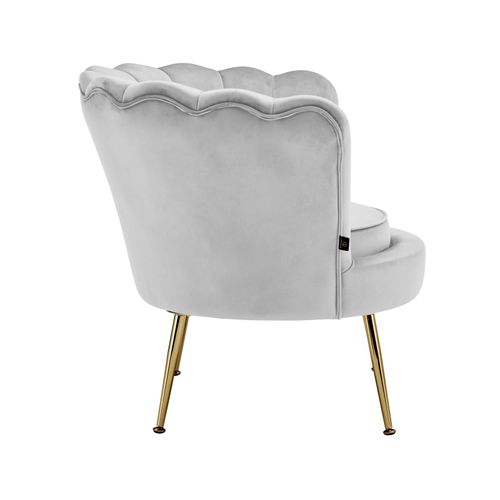 Kelsey-chaise D'appoint Tapissée En Gris Velours