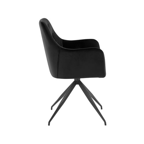 Tina-lot De 2 Fauteuils En Velours Noir
