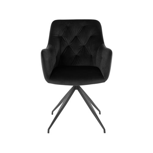 Tina-lot De 2 Fauteuils En Velours Noir