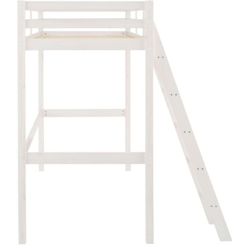 Alpi2 - Lit Mezzanine 90x200 Cm En Pin Blanc