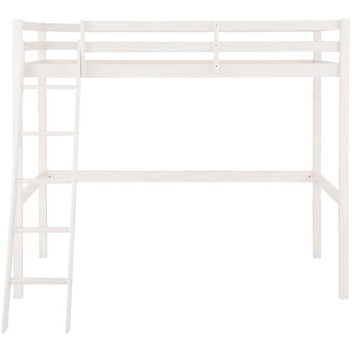 Alpi2 - Lit Mezzanine 90x200 Cm En Pin Blanc