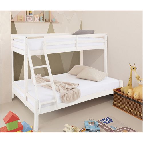 Alpi2 - Lit Superposé 140x200 Cm En Pin Blanc