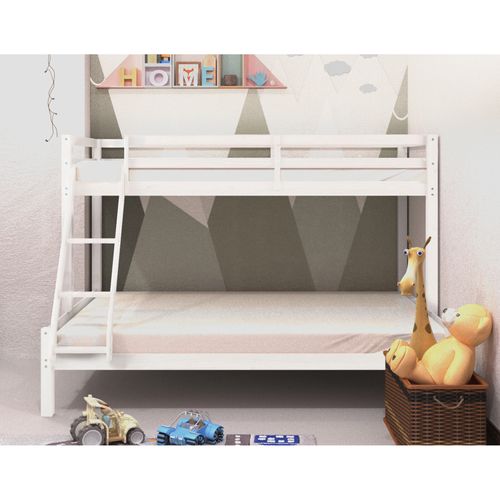 Alpi2 - Lit Superposé 140x200 Cm En Pin Blanc