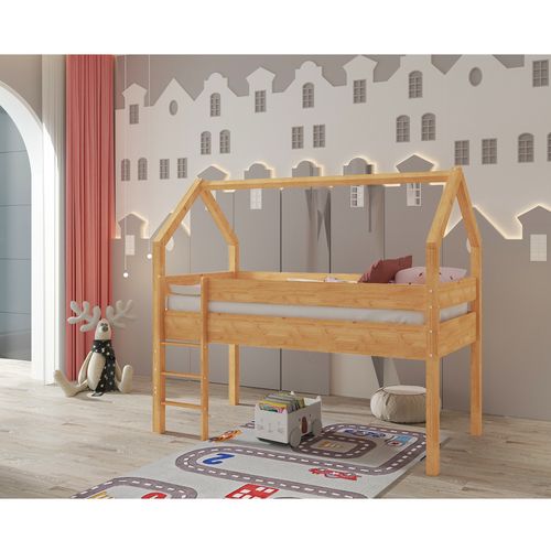 Alpi2-lit Cabane Surélevé En Pin 90x200