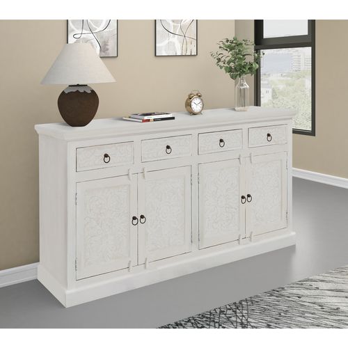 Malati-armoire Avec 4 Portes En Bois Crème