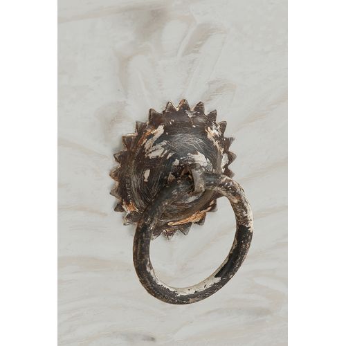 Malati-meuble TV Avec 2 Portes Et 1 Tiroir En Bois De Manguier Crème