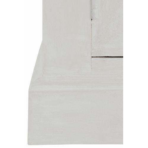 Malati-meuble TV Avec 2 Portes Et 1 Tiroir En Bois De Manguier Crème