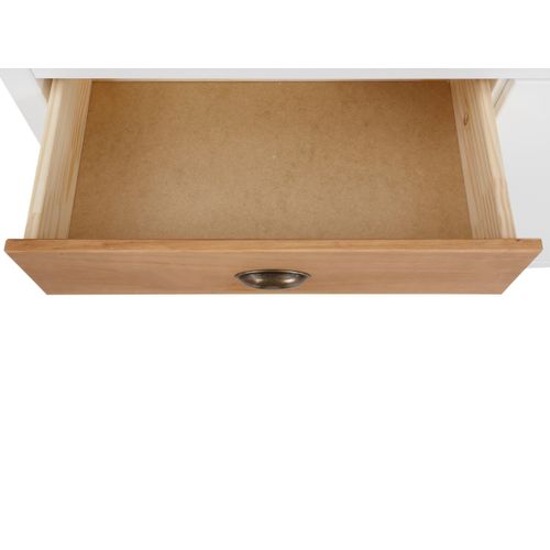 Rio-buffet 4 Tiroirs 2 Portes Blanc/teinté/blanc