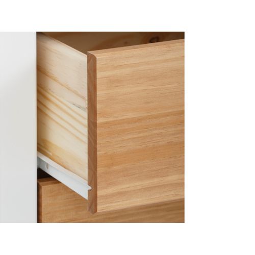 Rio-buffet 4 Tiroirs 2 Portes Blanc/teinté/blanc