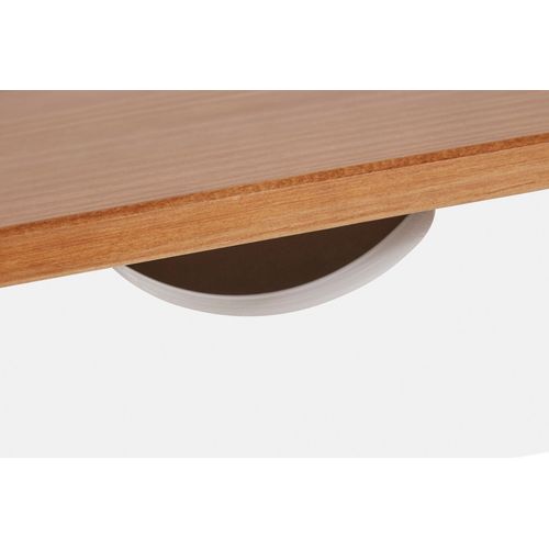 Gava-bureau à 2 Tiroirs Avec Étagère Blanche