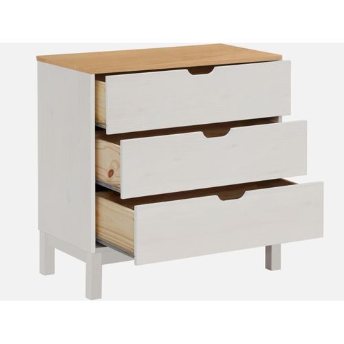 Post-commode 3 Tiroirs Blanc