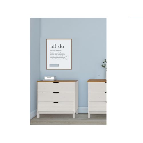 Post-commode 3 Tiroirs Blanc