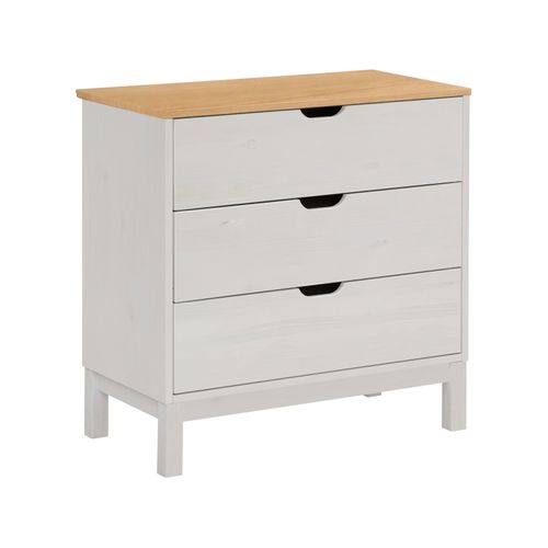 Post-commode 3 Tiroirs Blanc