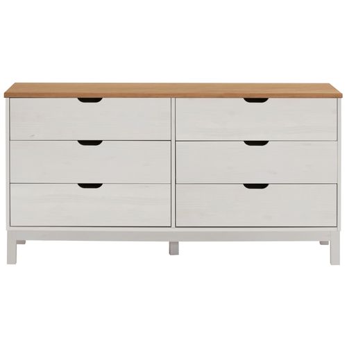 Post-commode 6 Tiroirs Blanc