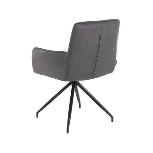 Alice-fauteuil En Microfibre Grise, Lot De 2