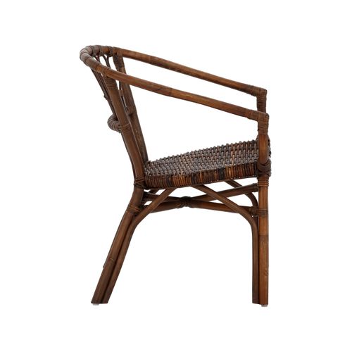 Kali-lot De 2 Chaises De Salle à Manger En Rotin Marron