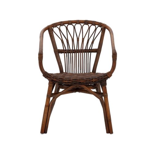 Kali-lot De 2 Chaises De Salle à Manger En Rotin Marron