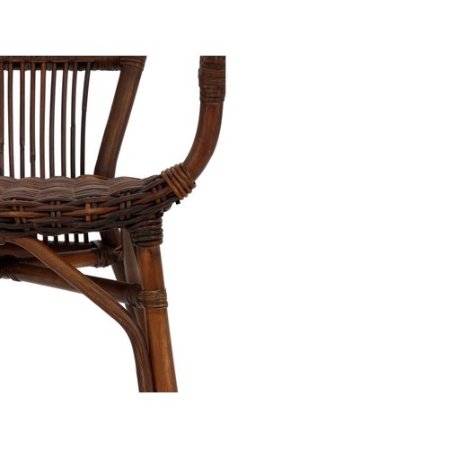 Kali-lot De 2 Chaises De Salle à Manger En Rotin Marron