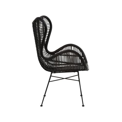 Arush-fauteuil En Rotin Noir