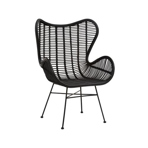 Arush-fauteuil En Rotin Noir