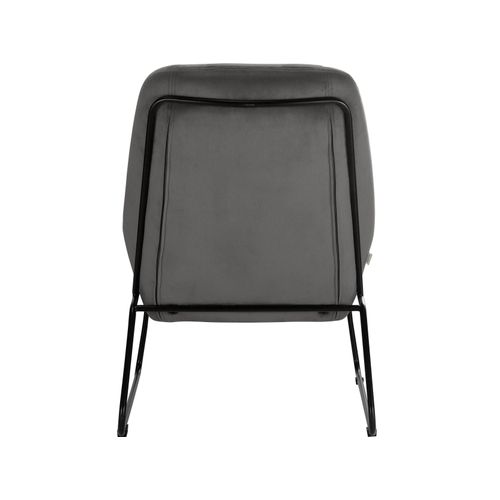 Casero-fauteuil En Velours Noir Et Gris